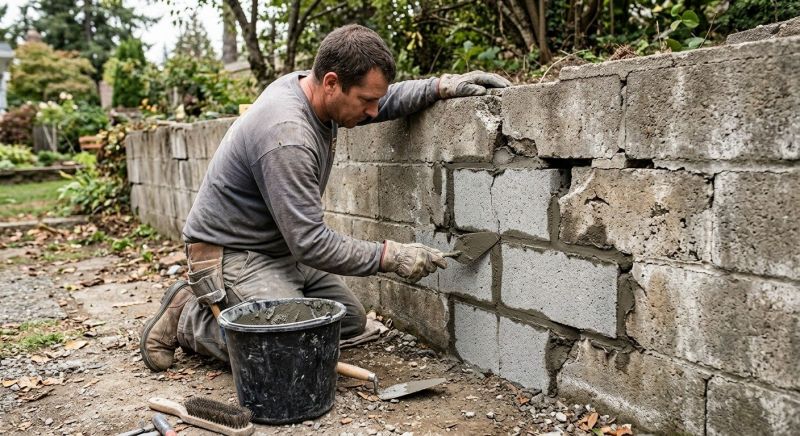 Block Wall Repair in Fallbrook, CA
