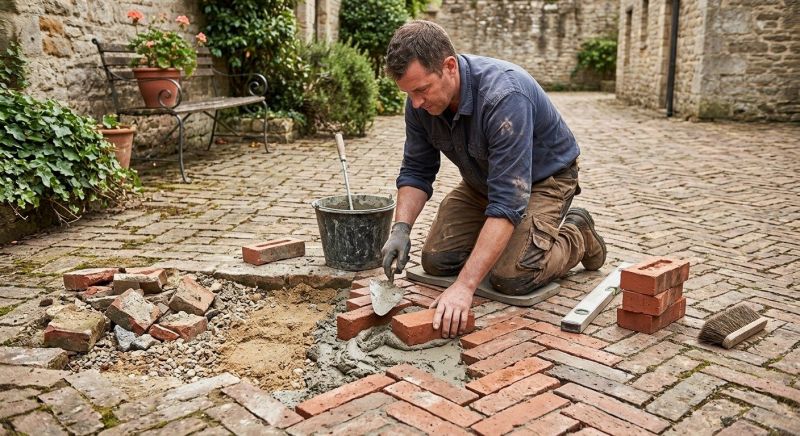 Brick Flatwork Repair in Fallbrook, CA
