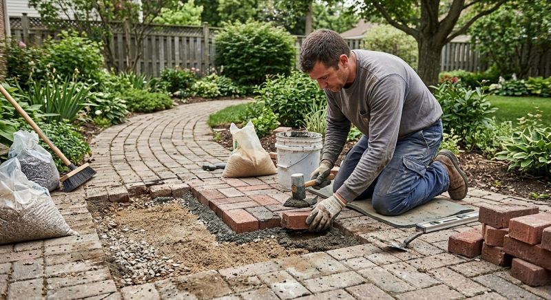 Brick Pathway Repair in Carlsbad, CA