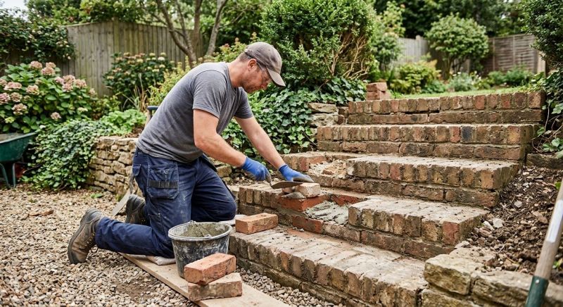 Brick Stairs Repair in Del Mar, CA