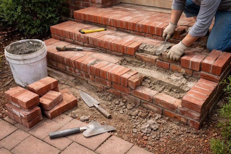 Brick Stairs Repair in Vista, CA