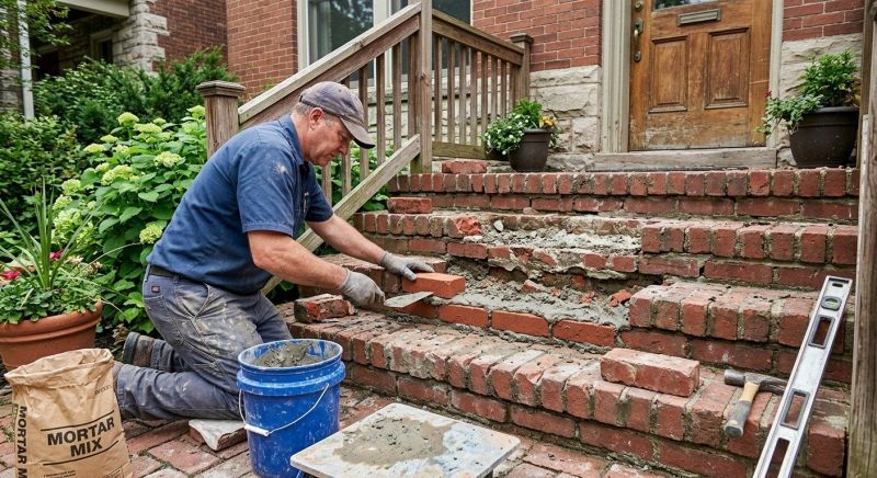 Brick Stoop Repair in Carlsbad, CA