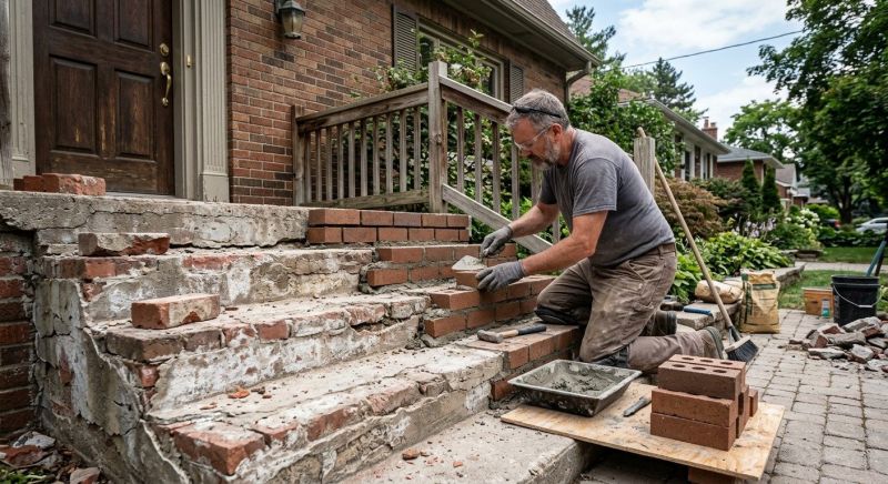 Brick Stoop Repair in Carlsbad, CA