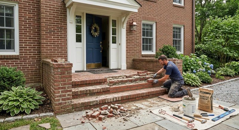 Brick Stoop Repair in Carlsbad, CA