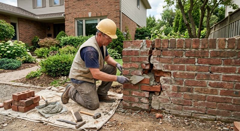 Brick Wall Repair in Pala, CA
