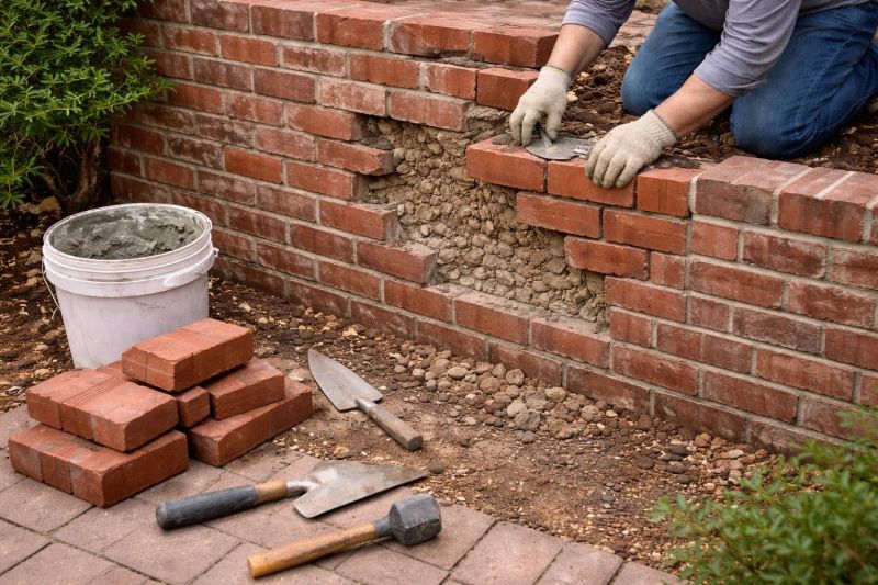 Brick Wall Repair in Ramona, CA