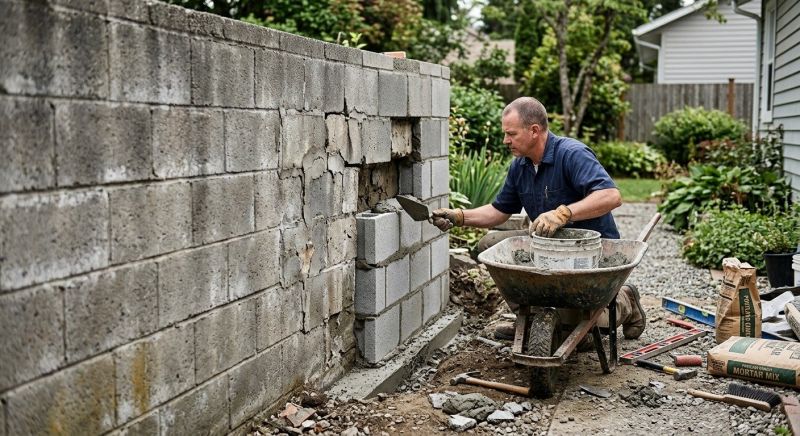 Cinder Block Repair in Carlsbad, CA