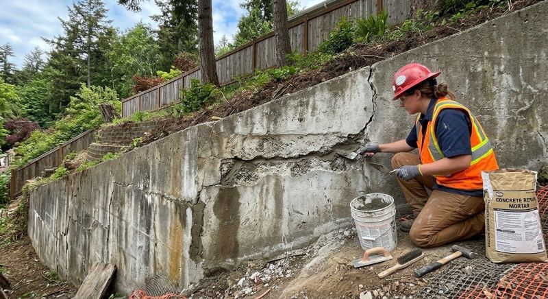Retaining Wall Repair in Del Mar, CA