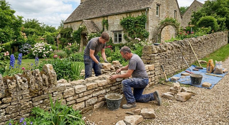 Stone Wall Repair in Del Mar, CA