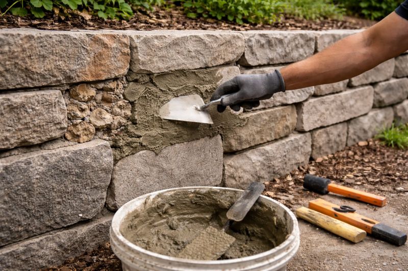 Stone Wall Repair in Carlsbad, CA
