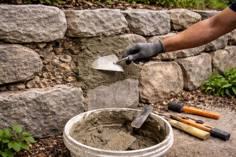 Stone Wall Repair in Carlsbad, CA