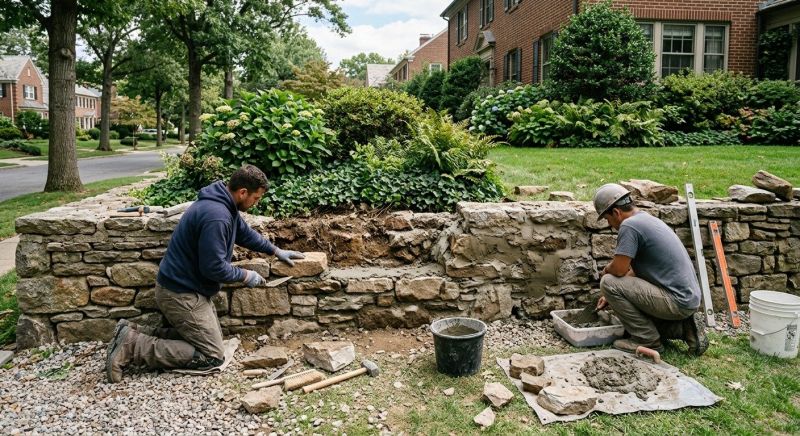 Stone Wall Repair in San Diego County, CA